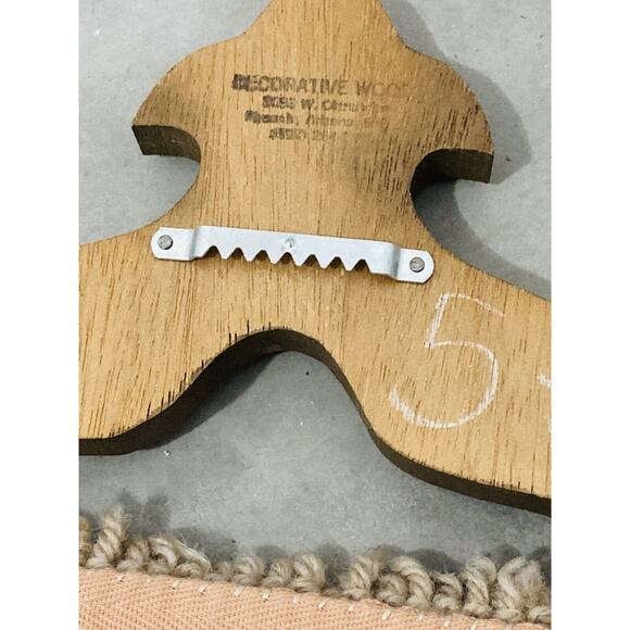 Set 2 Latch hook Wall Hanging Kachina Native American Yei Symbol 46" Vintage Blu - Picture 15 of 16